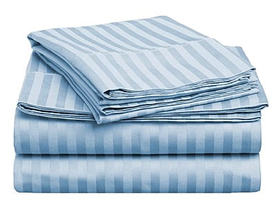 Pillow Cover Non-Framed Glace Cotton 300 TC - Striped - Sky Blue Pillow Cover Non-Framed Glace Cotton 300 TC - Striped - Sky Blue