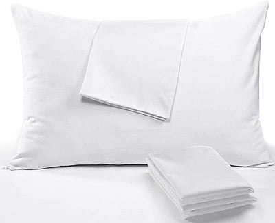Pillow Cover Non-Framed 100% Cotton 400 TC Percale - Plain - White