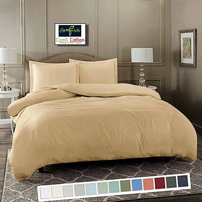 Duvet / Comforter Cover Microfiber 300 TC Plain Ultra soft - Desert Beige