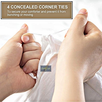 Duvet / Comforter / Raji Cover Glace Cotton 300 TC - Striped - White Duvet / Comforter / Raji Cover Glace Cotton 300 TC - Striped - White
