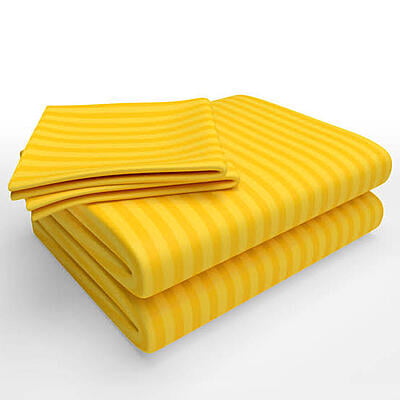 Duvet / Comforter Cover Glace Cotton 300 TC - Striped - Yellow Duvet / Comforter Cover Glace Cotton 300 TC - Striped - Yellow