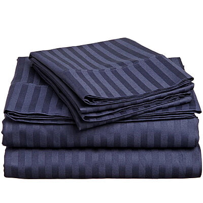 Pillow Cover Framed Glace Cotton 300 TC - Striped - Navy Blue Pillow Cover Framed Glace Cotton 300 TC - Striped - Navy Blue